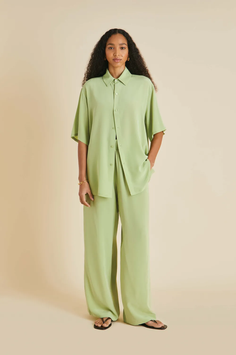 Store Alabama Pajamasin Silk Crêpe de Chine Pajamas