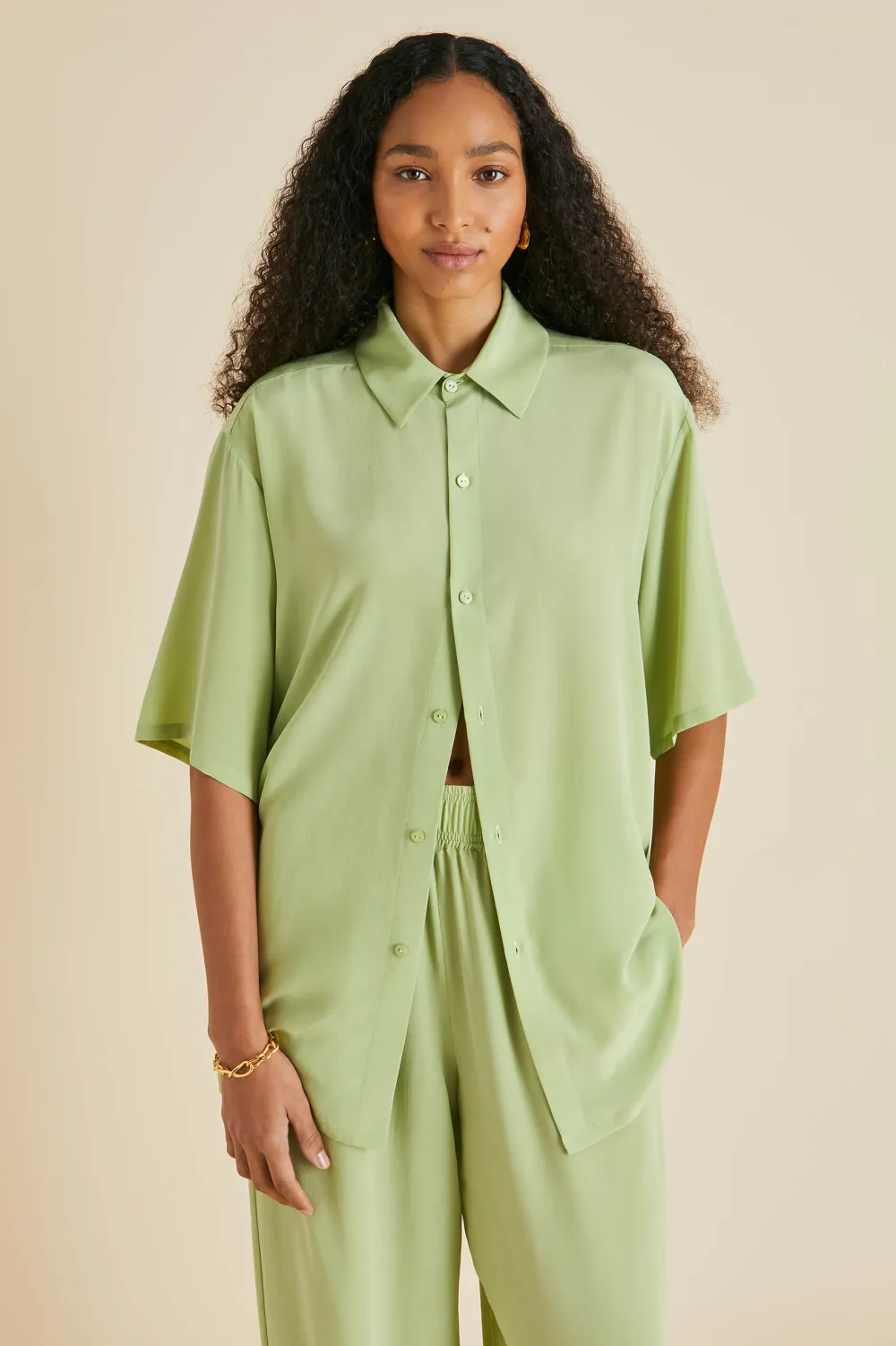 Store Alabama Pajamasin Silk Crêpe de Chine Pajamas