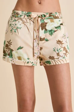 Hot Alba Tirtoff Floral Pajamasin Silk Satin Pajamas