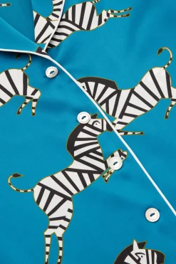 Best Alba Zora Zebra Pajamasin Silk Satin Pajamas