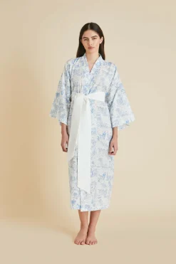 Store Amaya Eros Toile de Jouy Robein Cotton-Silk Robes