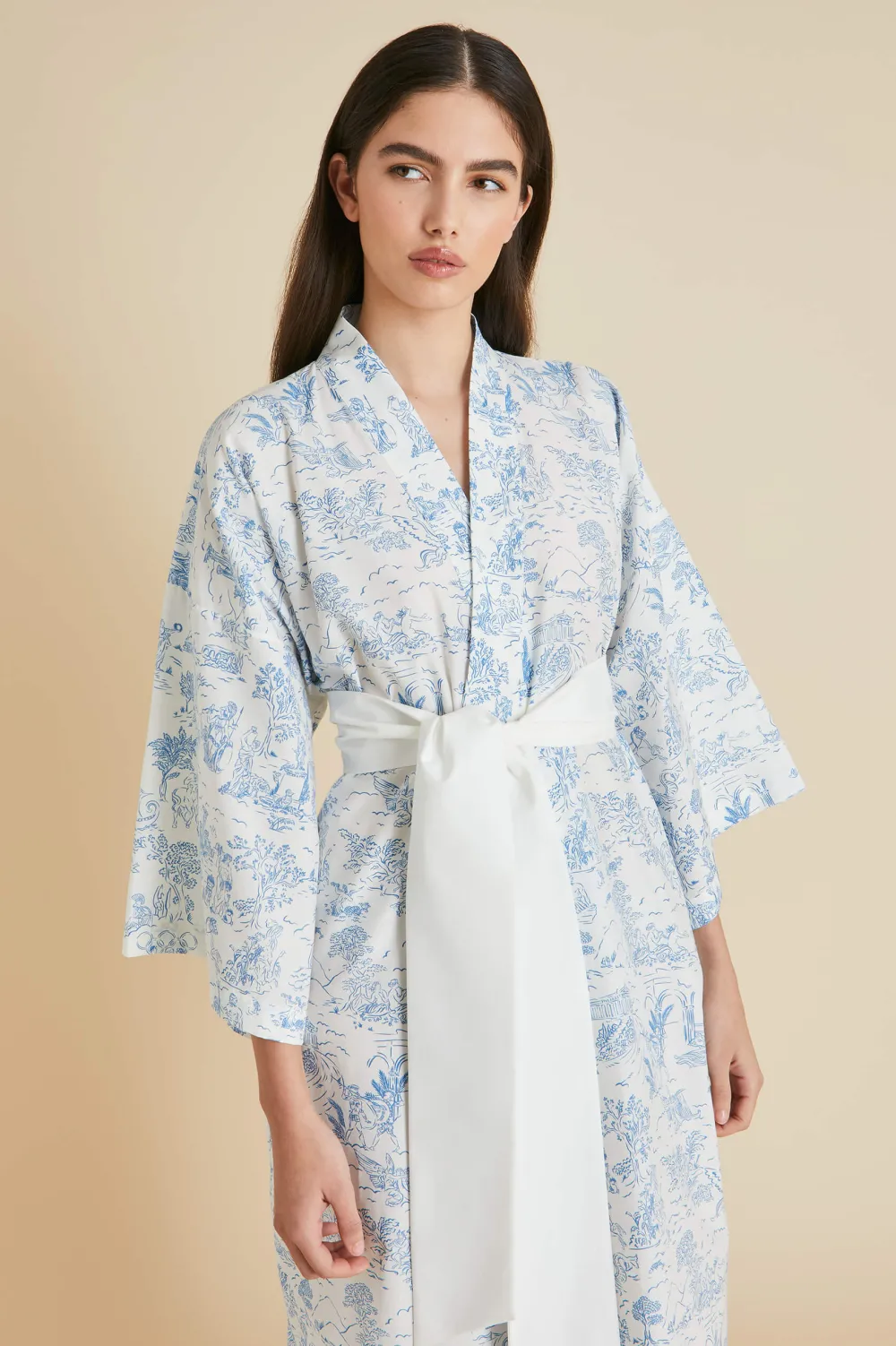 Store Amaya Eros Toile de Jouy Robein Cotton-Silk Robes