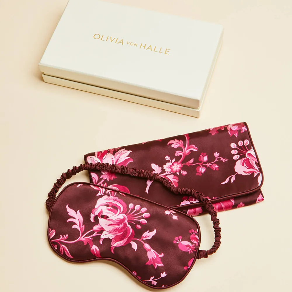 Discount Audrey Aphrodite Floral Eye Maskin Silk Satin Eye Masks