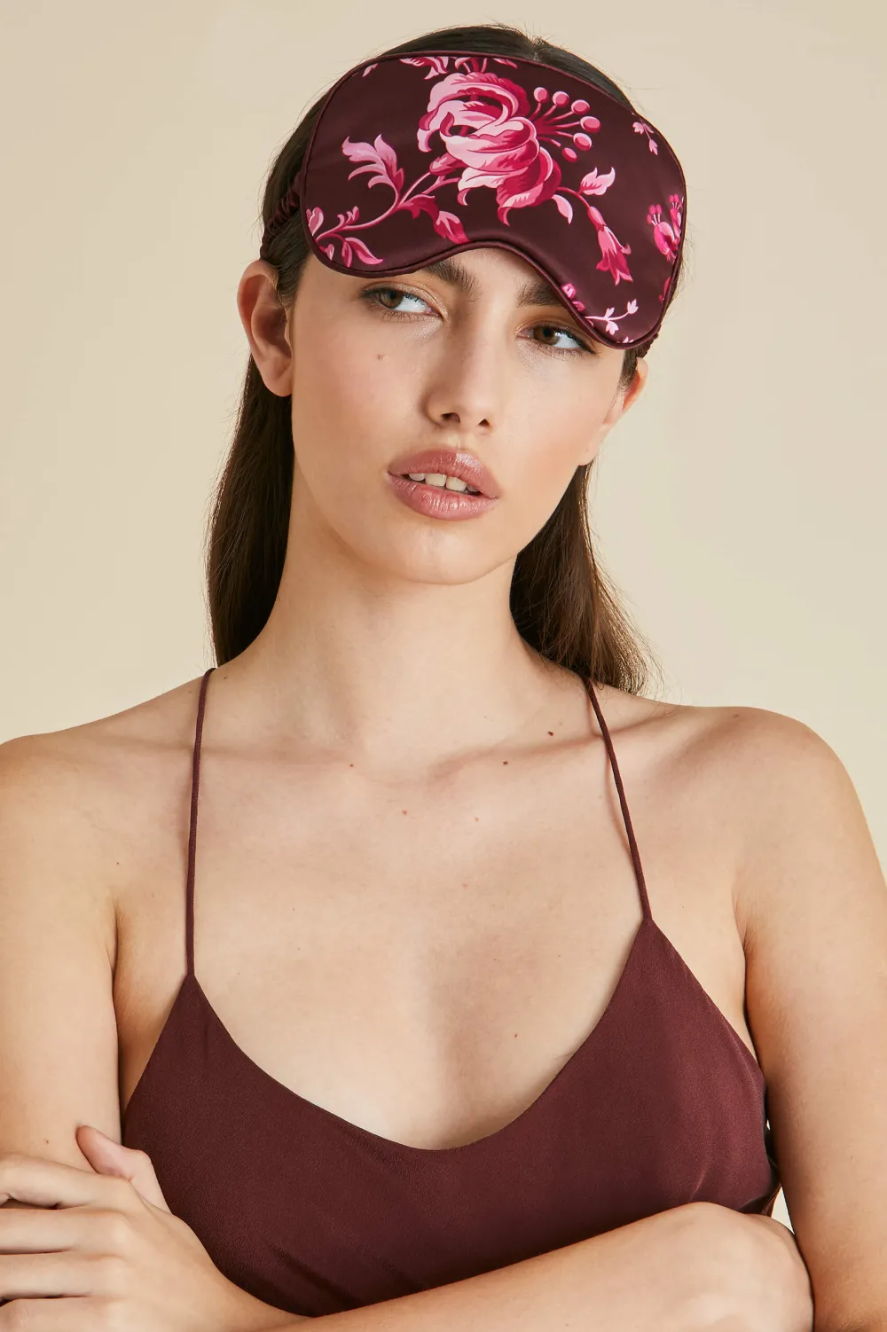 Discount Audrey Aphrodite Floral Eye Maskin Silk Satin Eye Masks