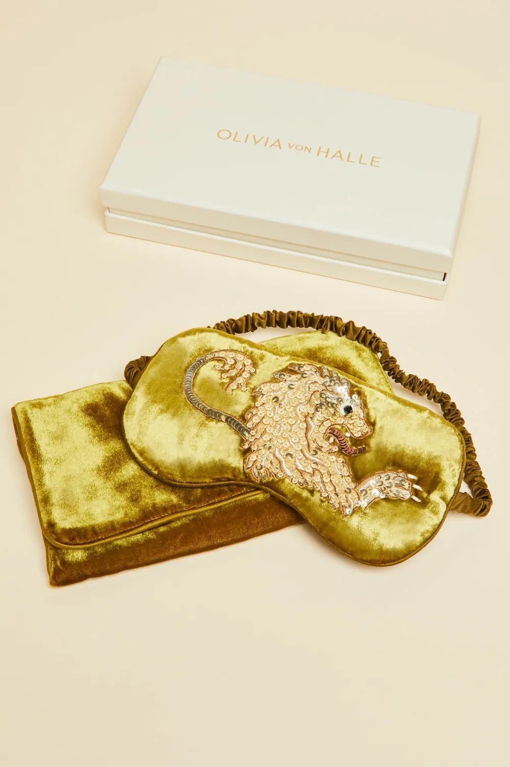 Discount Audrey August Gold Embellished Eye Maskin Silk Velvet Eye Masks