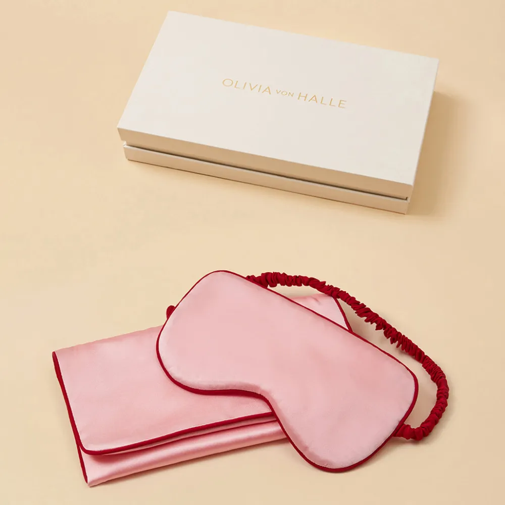 Fashion Audrey Blush Eye Maskin Silk Satin Eye Masks