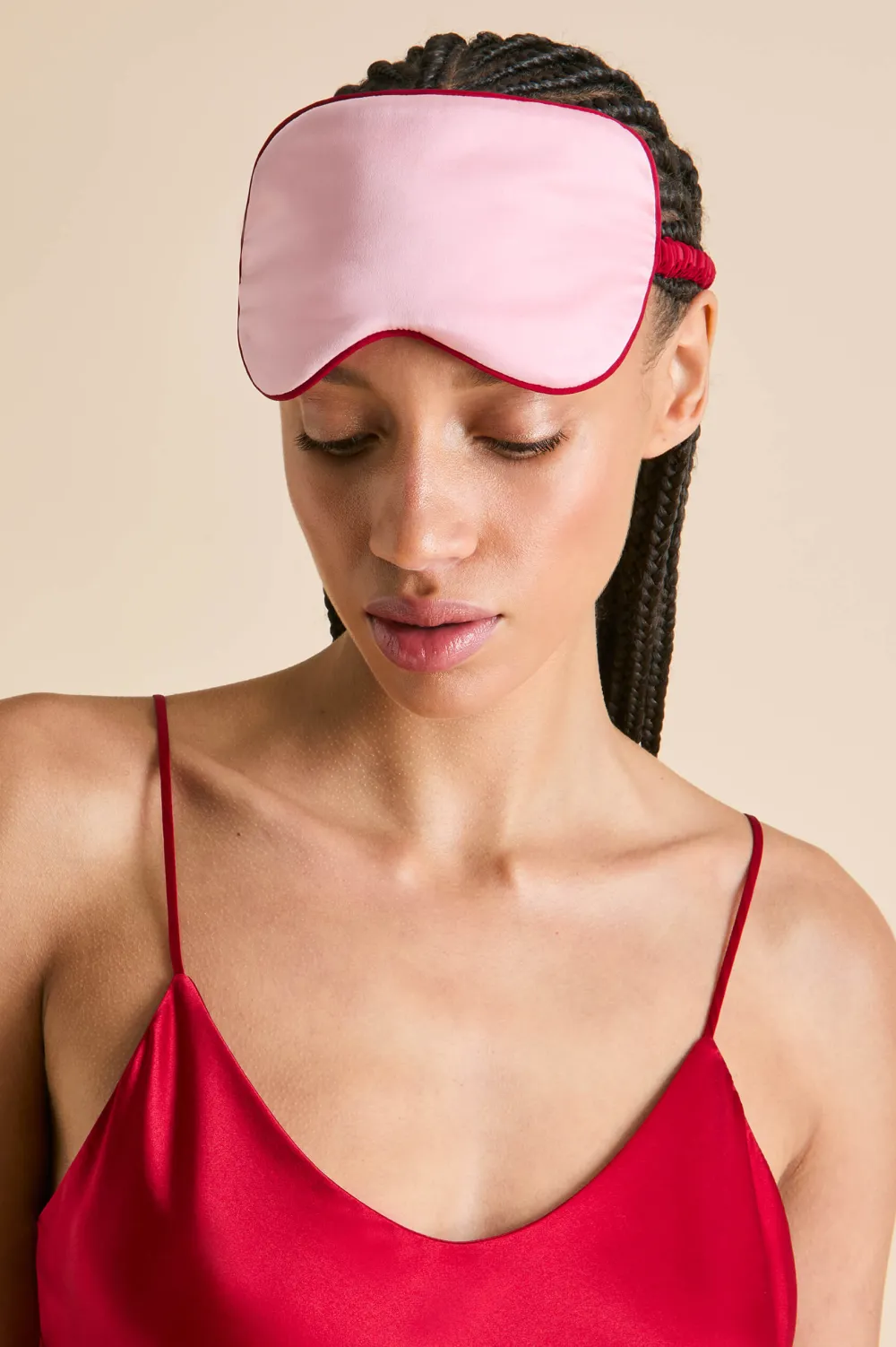 Fashion Audrey Blush Eye Maskin Silk Satin Eye Masks