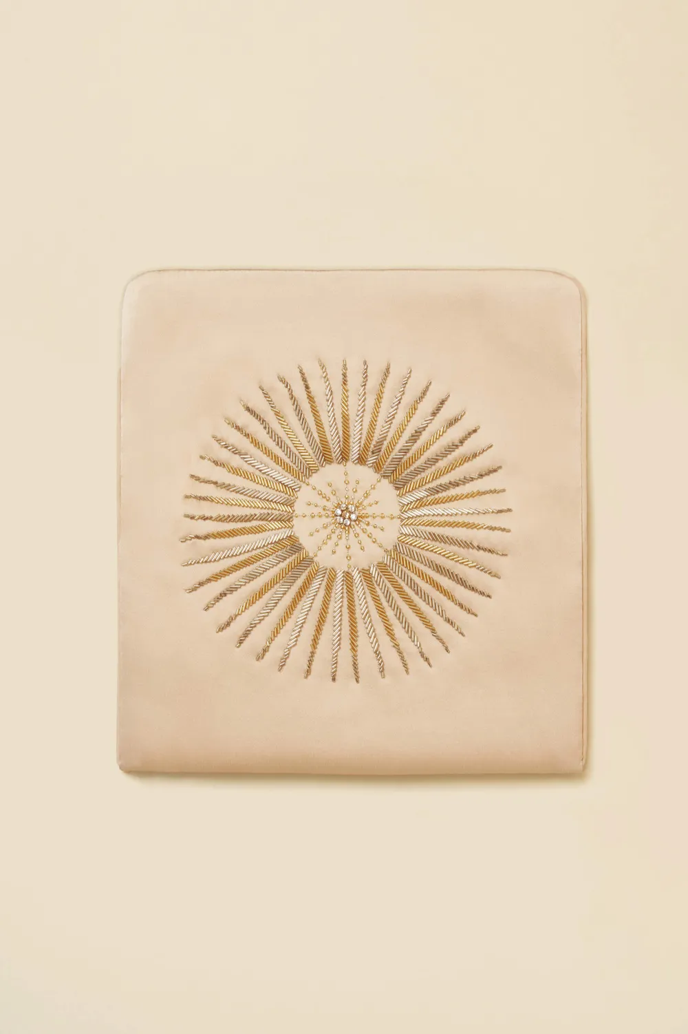 Discount Audrey Celestine Caramel Embellished Eye Maskin Sandwashed Silk Eye Masks