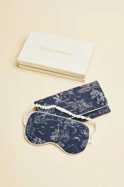 Fashion Audrey Erebus Toile de Jouy Eye Maskin Silk Twill Eye Masks
