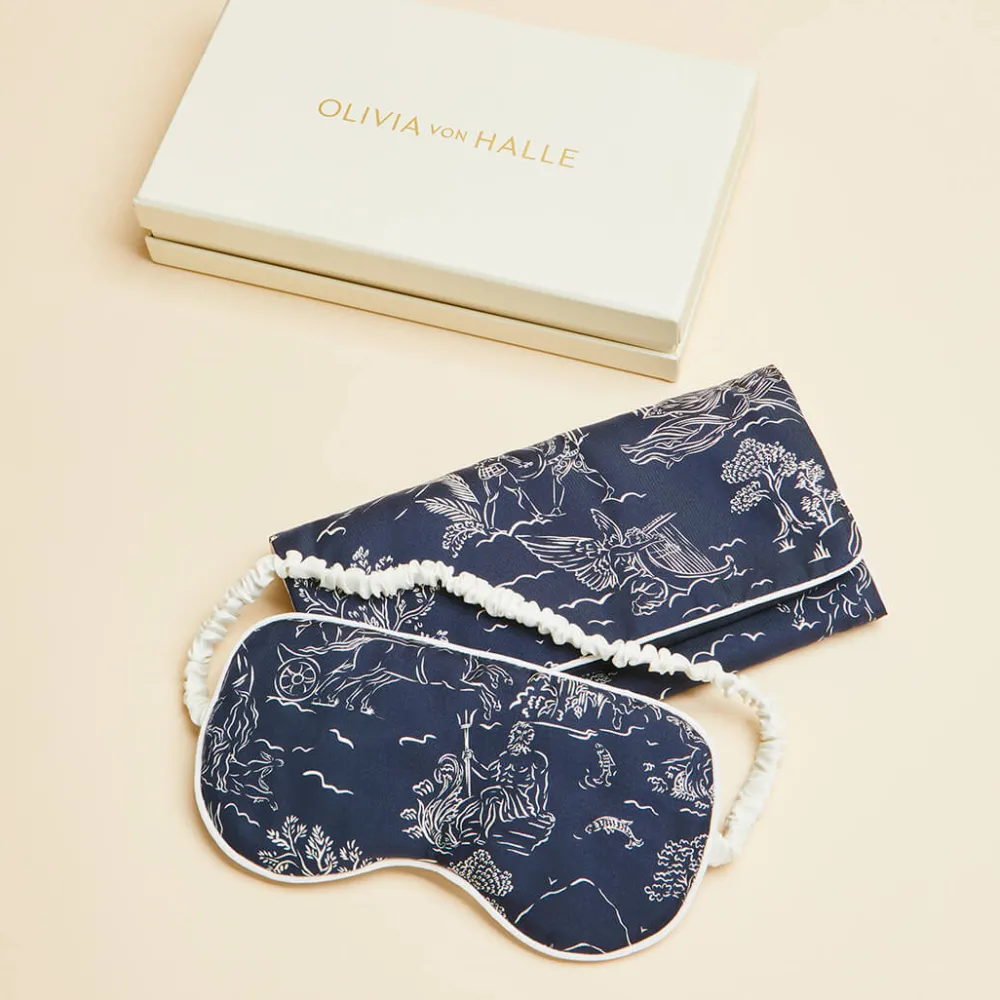 Fashion Audrey Erebus Toile de Jouy Eye Maskin Silk Twill Eye Masks