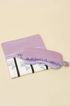 Best Sale Audrey Hypnos Ivory Stripe Eye Maskin Silk Crêpe de Chine Eye Masks