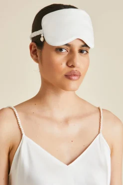Sale Audrey Pearl Eye Maskin Silk Satin Eye Masks