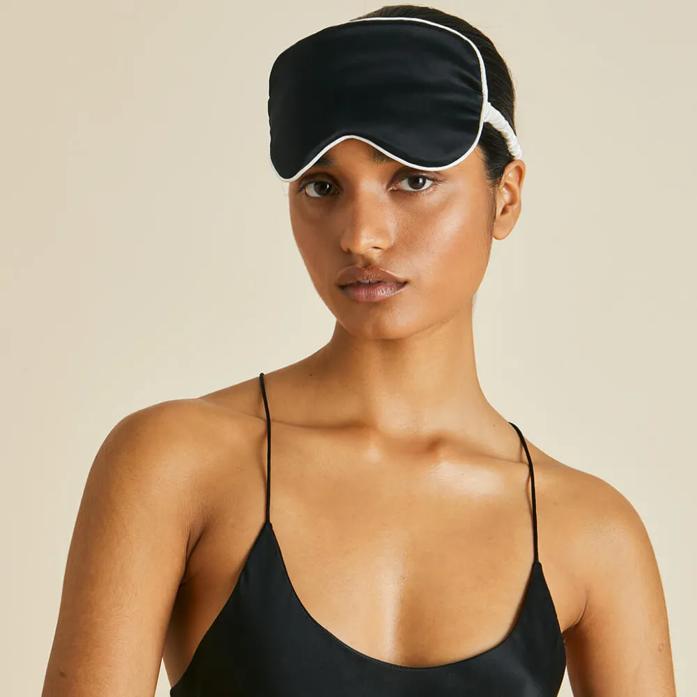 Discount Audrey Jet Eye Maskin Silk Satin Eye Masks
