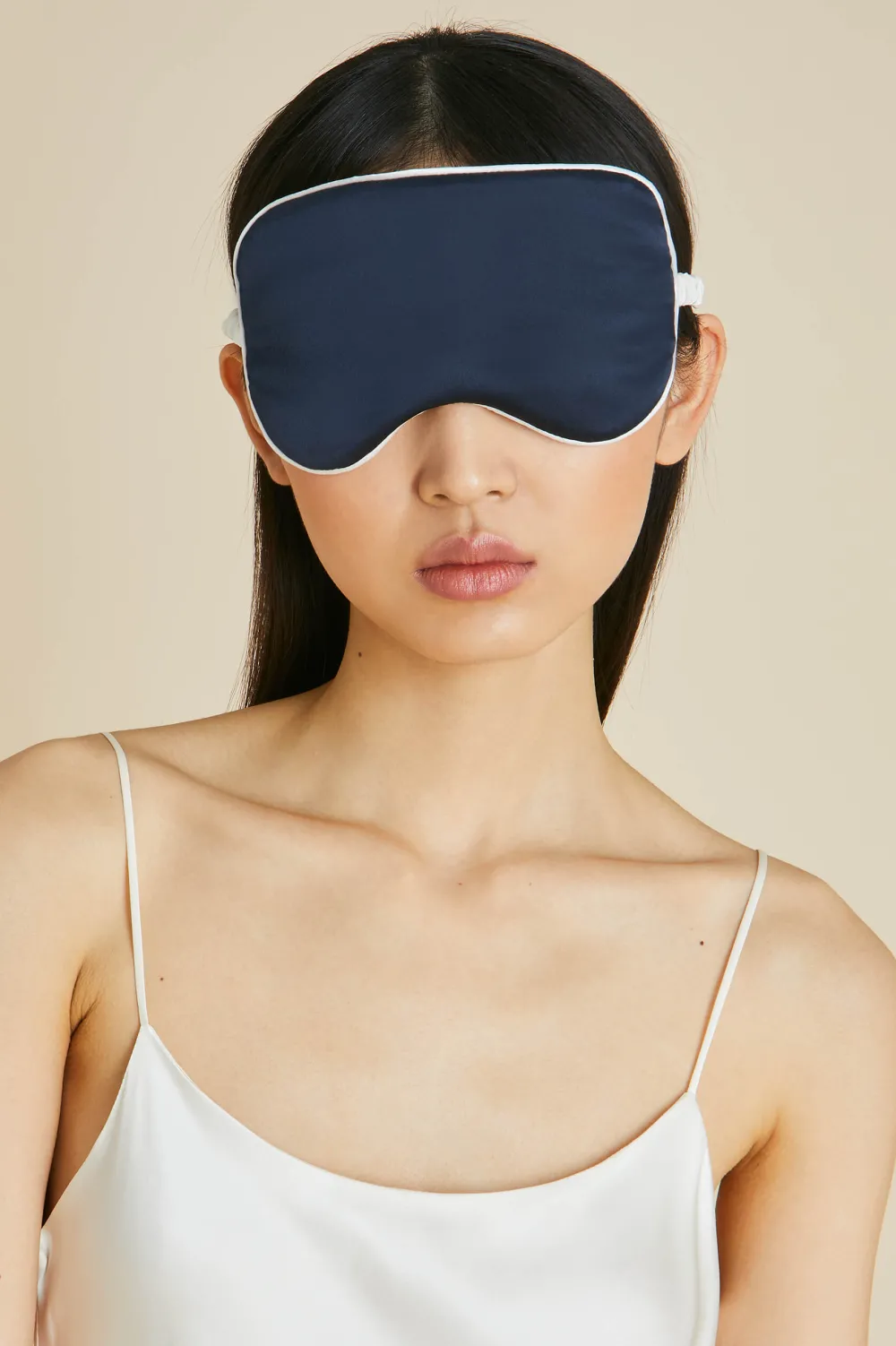 Fashion Audrey Ivory Eye Maskin Silk Satin Eye Masks