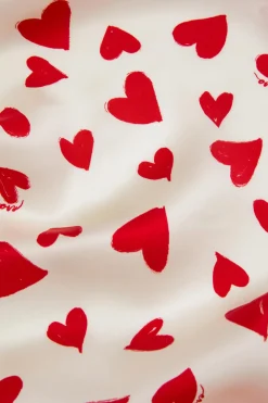 New Bella Amore Red Heart Camisole Setin Silk Satin Camisole Sets|Pajamas