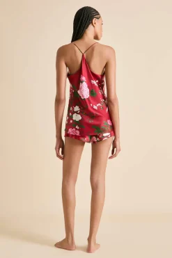 Clearance Bella Tardieu Floral Camisole Setin Silk Satin Pajamas|Camisole Sets