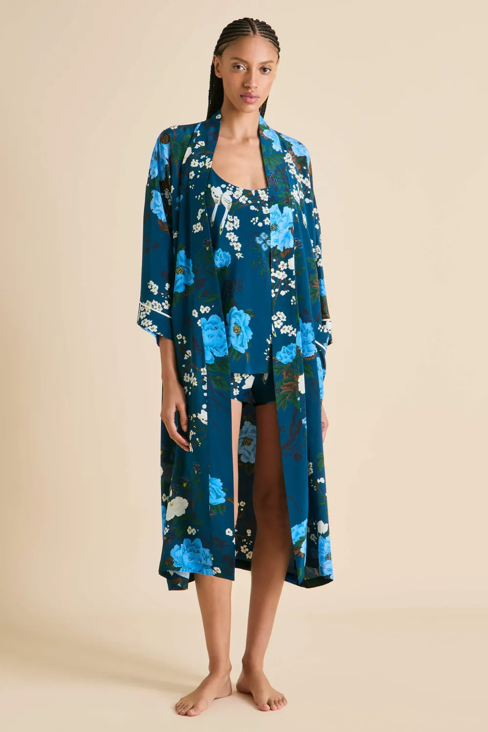 Hot Bella Tibatant Floral Camisole Setin Silk Crêpe de Chine Camisole Sets|Pajamas
