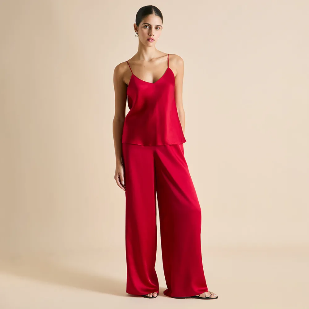 Online Bliss Ruby Camisole Setin Silk Satin Camisole Sets|Pajamas