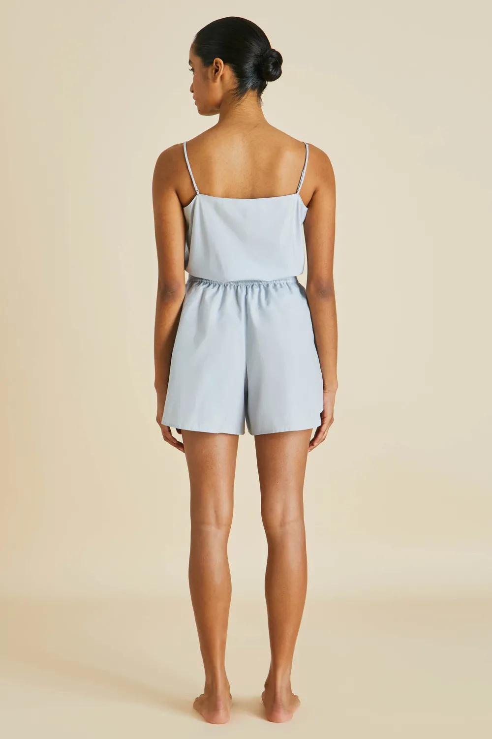 Outlet Calypso Blue Camisole Setin Cotton-Silk Camisole Sets