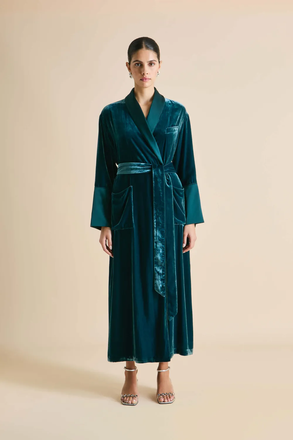 Discount Capability Ocean Robein Silk Velvet Robes