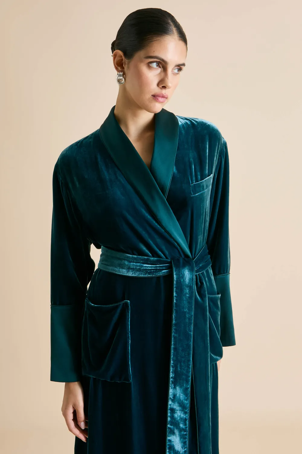 Discount Capability Ocean Robein Silk Velvet Robes