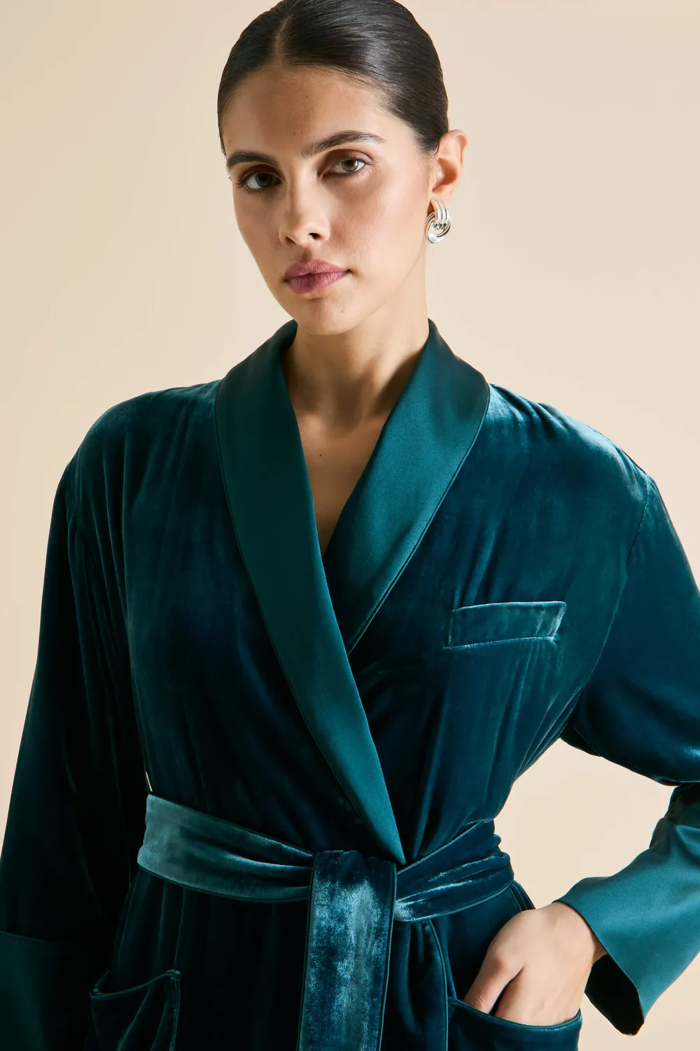 Discount Capability Ocean Robein Silk Velvet Robes