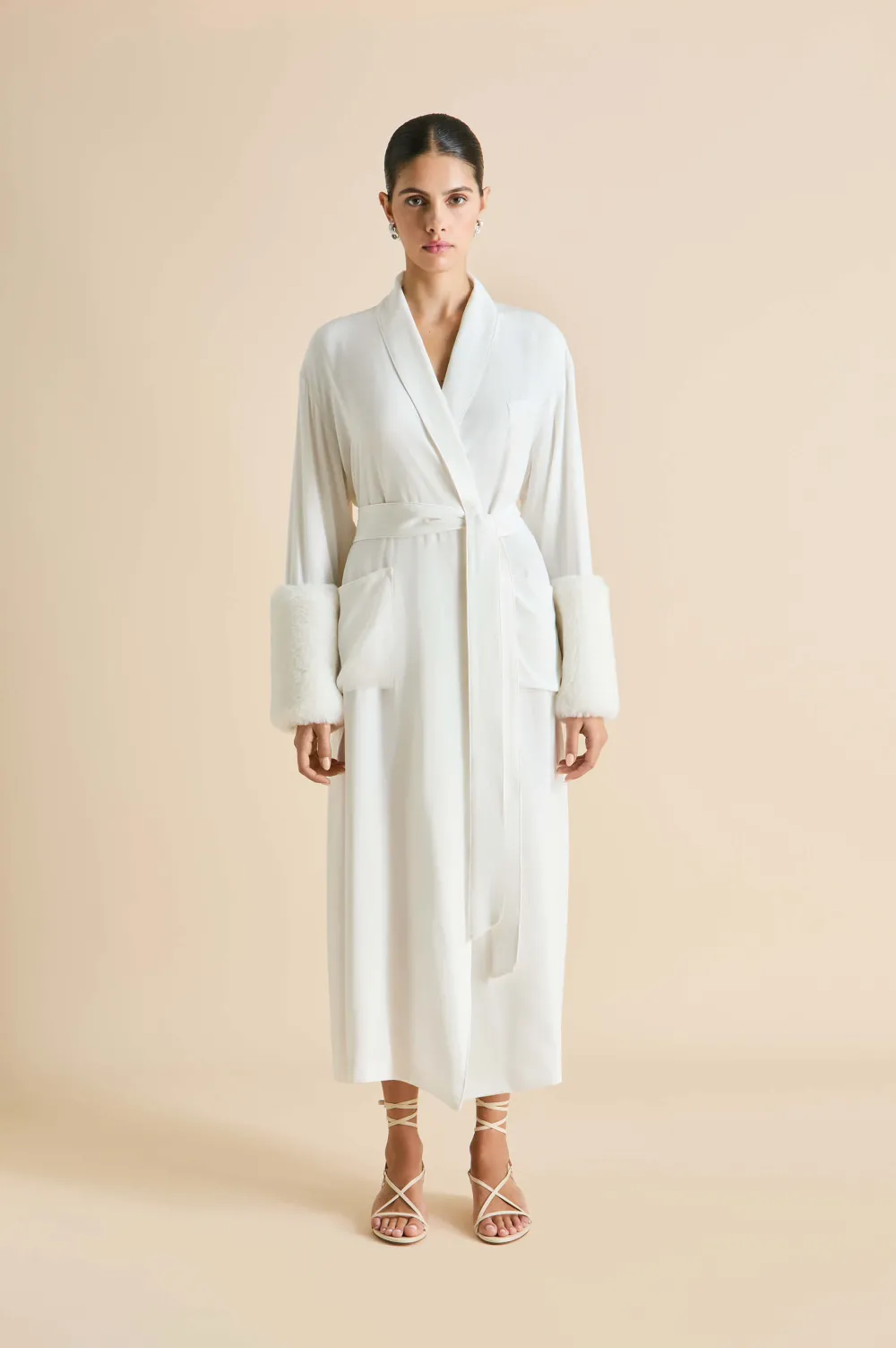 Fashion Capability Snow White Robein Silk Crêpe de Chine Robes