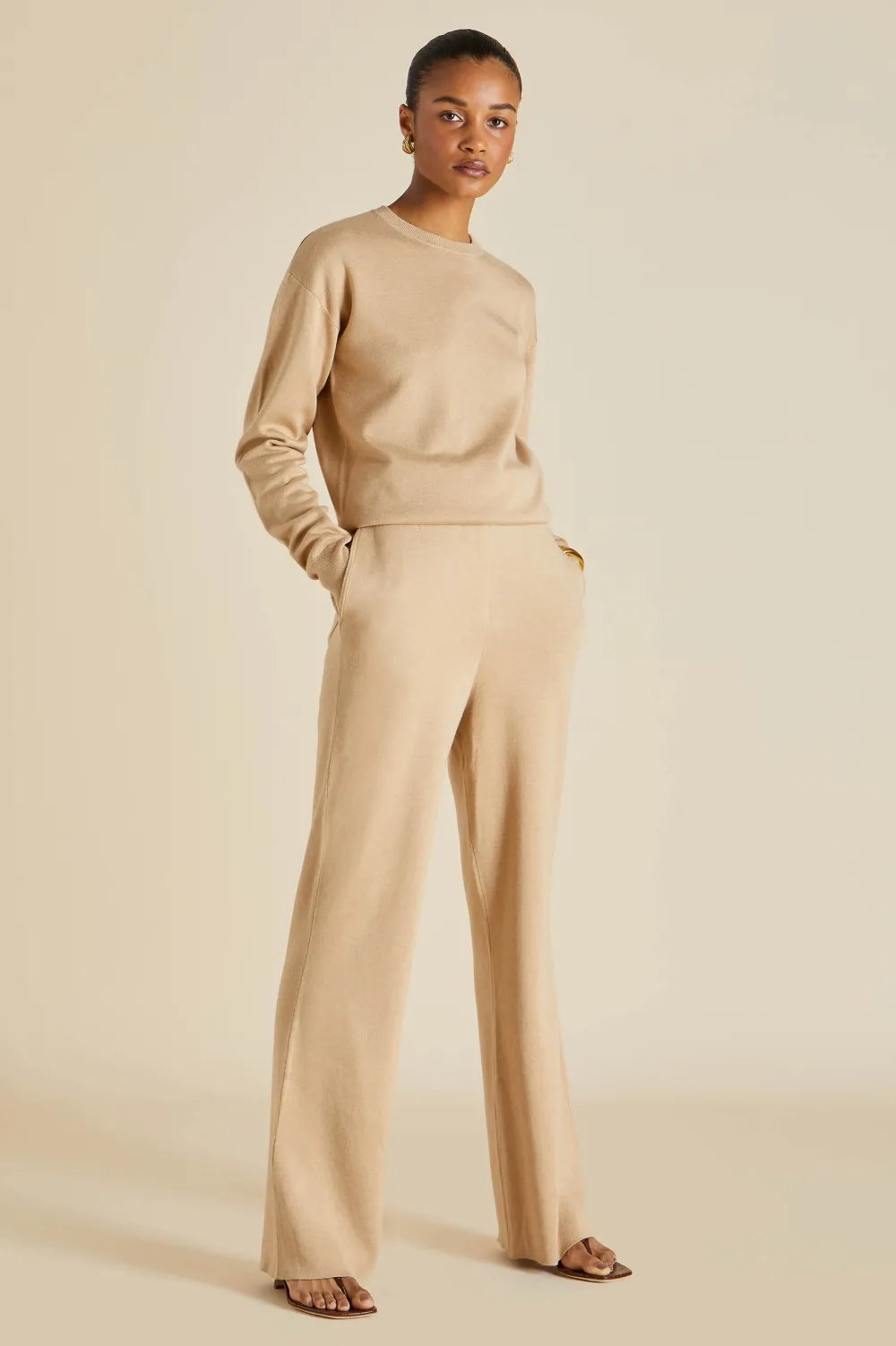 Fashion Carmel Shanghai Tracksuitin Silk-Cashmere Tracksuits