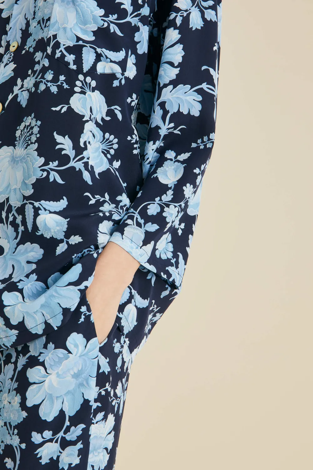 Fashion Casablanca Alcides Floral Pajamasin Silk Crêpe de Chine Pajamas
