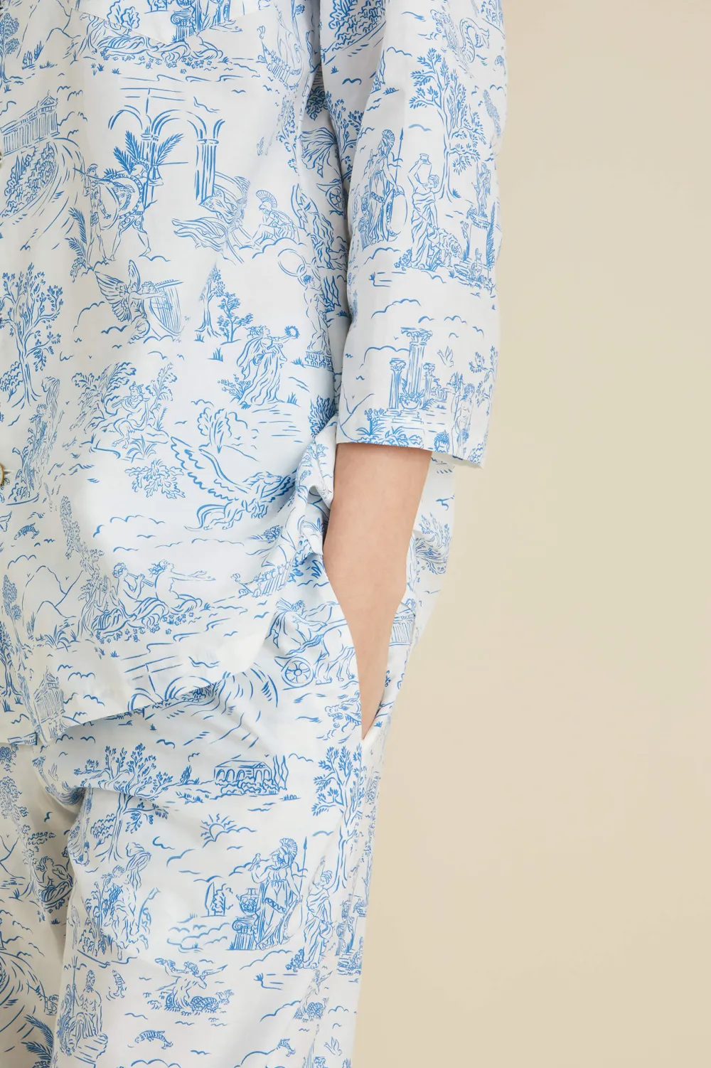 Cheap Casablanca Eros Toile de Jouy Pajamasin Cotton-Silk Pajamas
