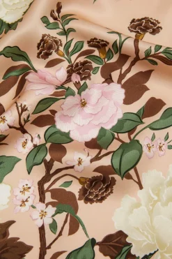 Shop Celeste Tirtoff Floral Nightshirtin Silk Satin Nightshirts