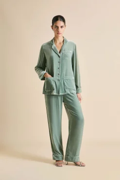 Shop Coco Ash Pajamasin Silk Velvet Pajamas