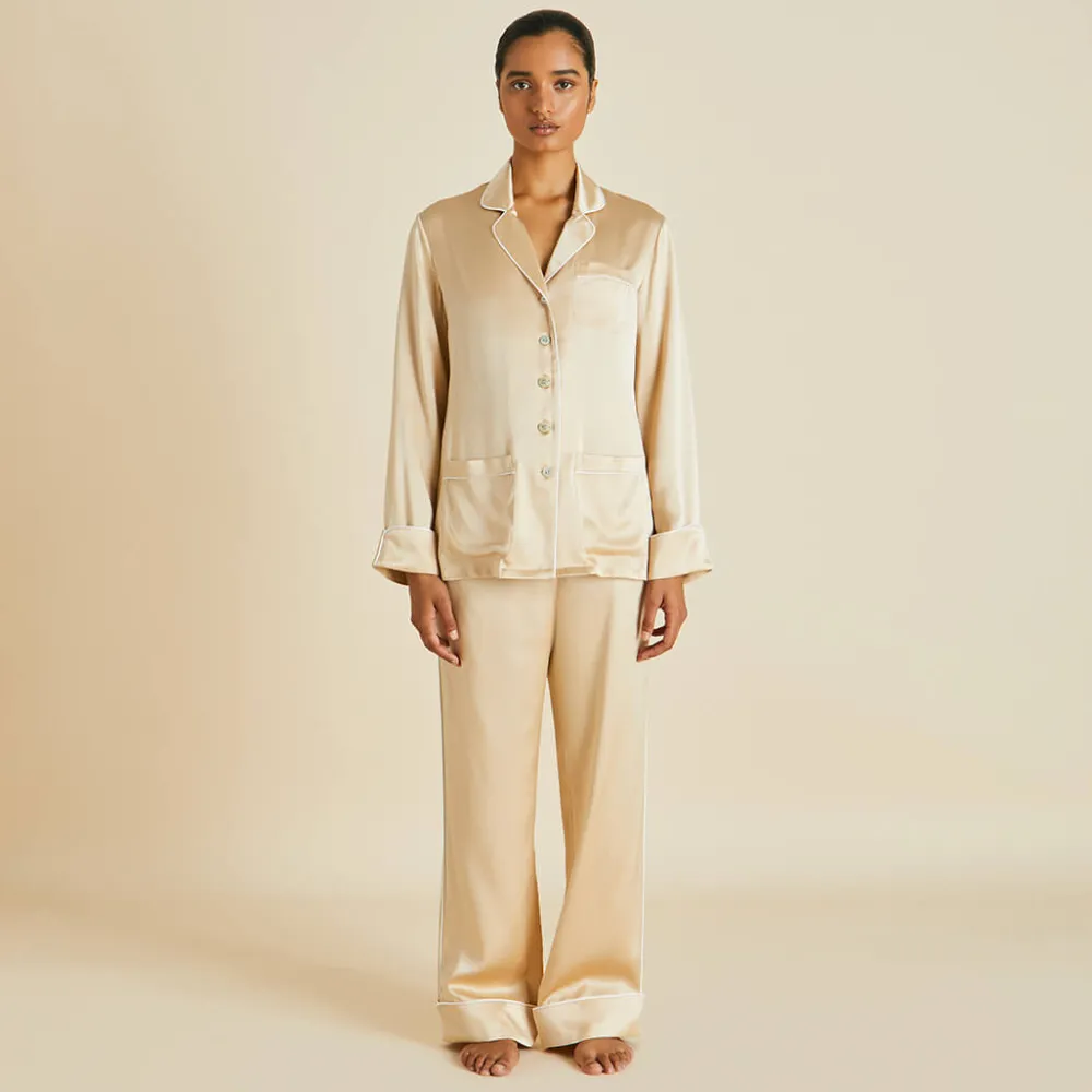 Best Sale Coco Pajamasin Silk Satin Pajamas