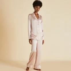 Cheap Coco Ivory Pajamasin Silk Satin Pajamas