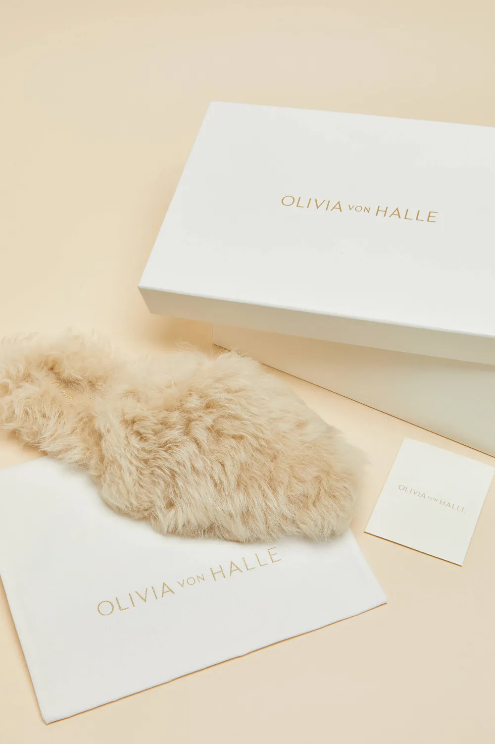 Shop Contessa Gaia Beige Slippersin Merino Wool Slippers