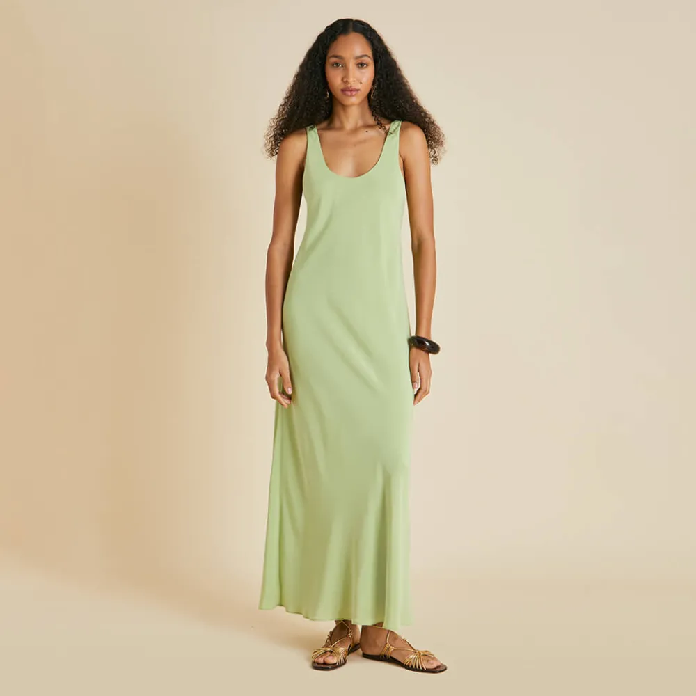 Flash Sale Dali Slip Dressin Silk Crêpe de Chine Dresses