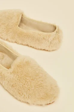 Sale Dolly Caramel Slippersin Merino Wool Slippers