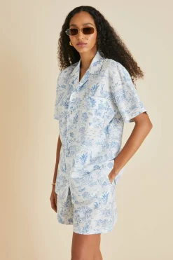 Outlet Emeli Eros Toile de Jouy Pajamasin Cotton-Silk Pajamas