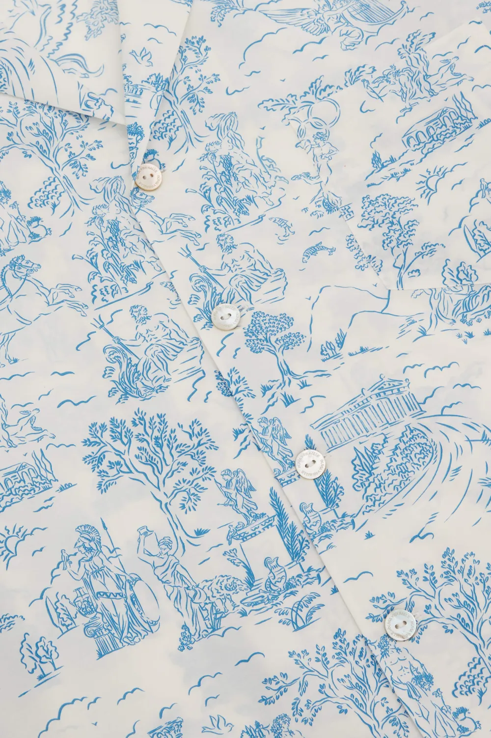 Outlet Emeli Eros Toile de Jouy Pajamasin Cotton-Silk Pajamas