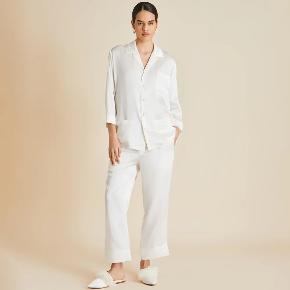 Best Fifi Pearl Pajamasin Silk Satin Pajamas