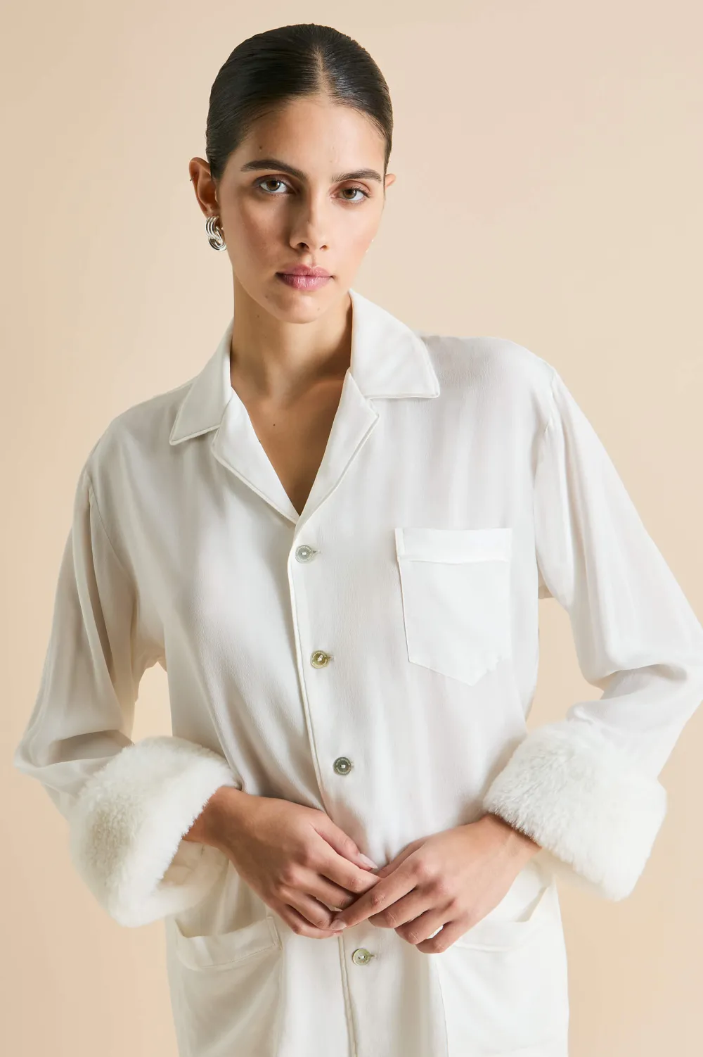 Discount Fifi Snow White Pajamasin Silk Crêpe de Chine Pajamas