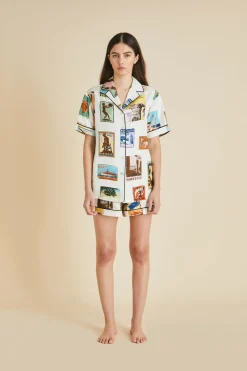 Flash Sale Ingo Cadmus Postcard Pajamasin Silk Twill Pajamas