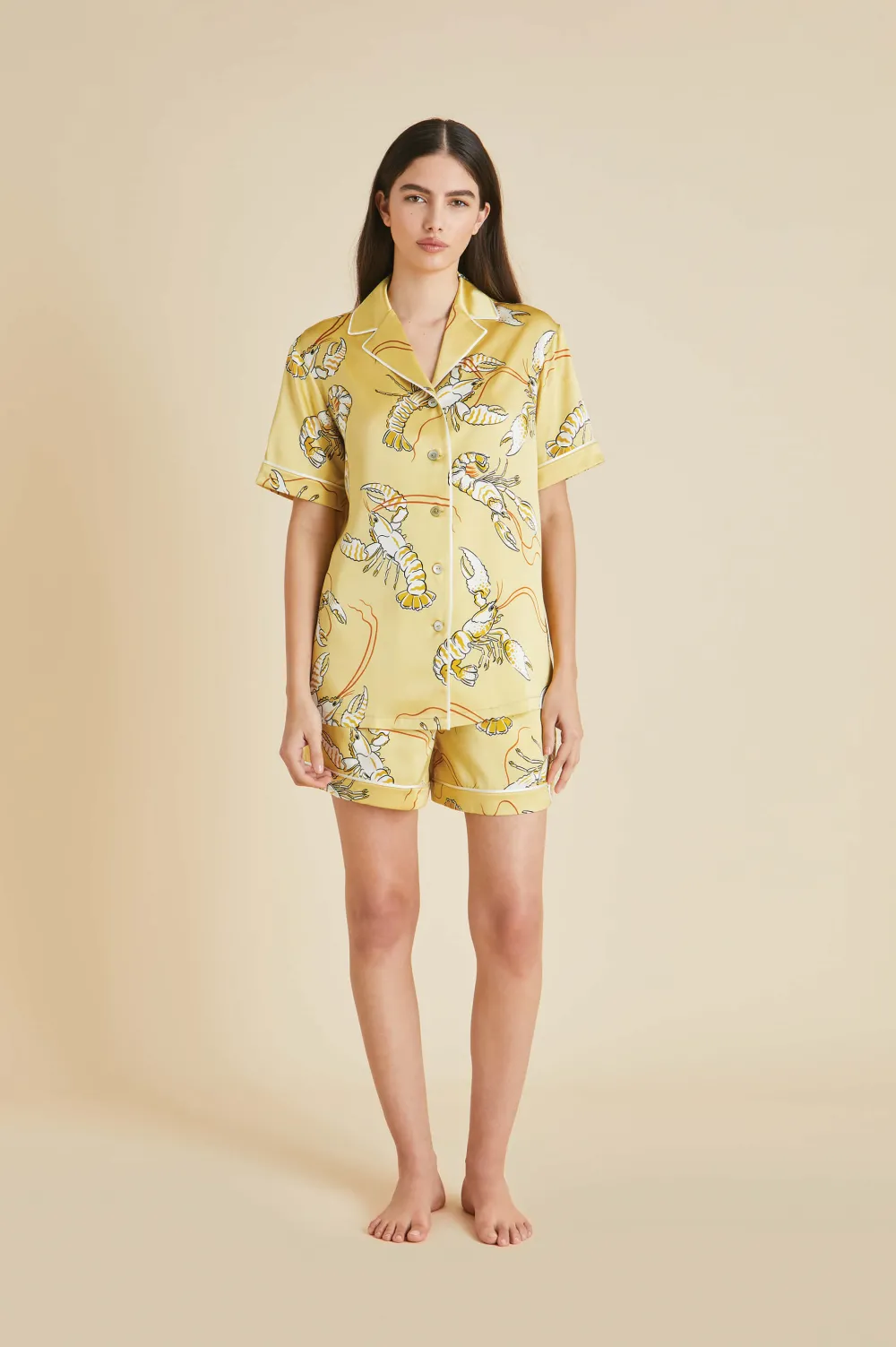 Sale Ingo Perseus Lobster Pajamasin Silk Satin Pajamas