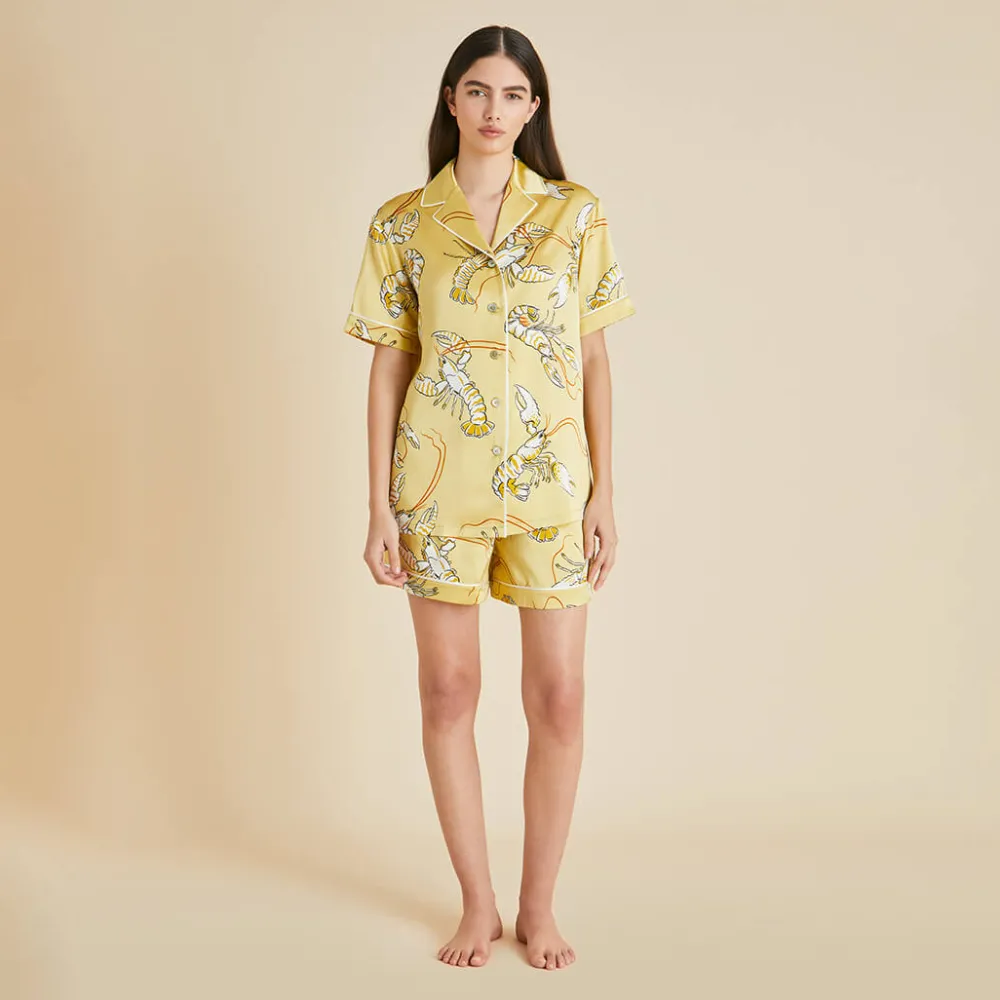 Sale Ingo Perseus Lobster Pajamasin Silk Satin Pajamas