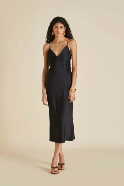 Discount Issa Jet Slip Dressin Silk Satin Dresses