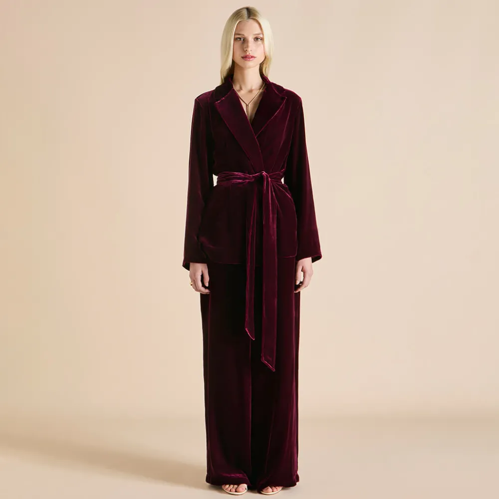 Fashion Jagger Pyjamasin Silk Velvet Pajamas