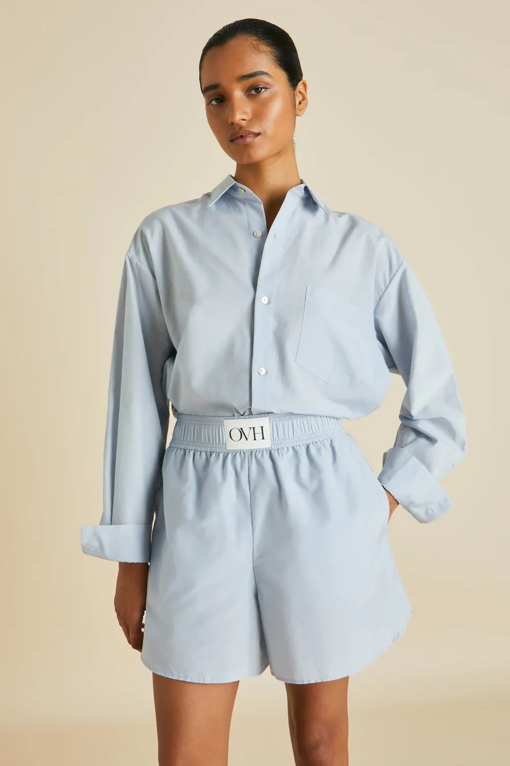 Hot Kick Blue Pajamasin Cotton-Silk Pajamas