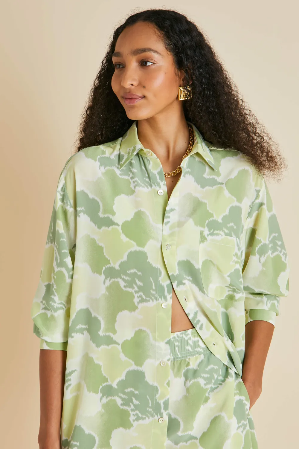 Online Kick Luna Cloud Pajamasin Silk Crêpe de Chine Pajamas
