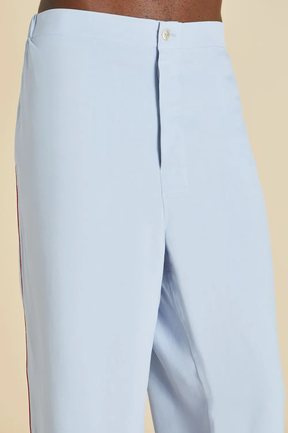 Outlet Laurent Cerulean Blue Pajamasin Sandwashed Silk Pajamas