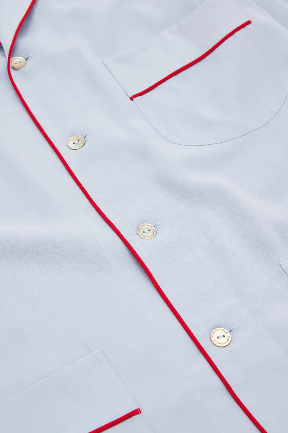 Outlet Laurent Cerulean Blue Pajamasin Sandwashed Silk Pajamas